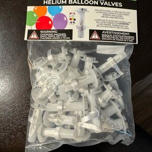Helium Balloon Valves - White